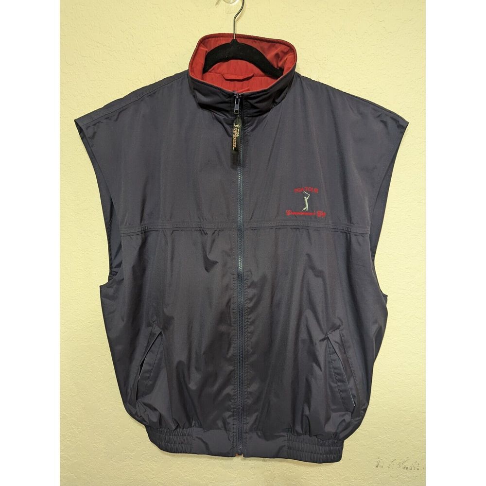 PGA Tour Commissioners Cup Large Reversible Sleeveless Full Zip Vest Jacket